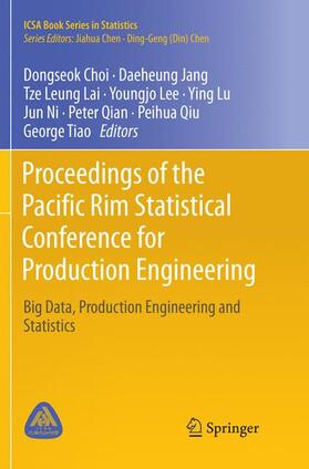 Choi / Jang / Lai |  Proceedings of the Pacific Rim Statistical Conference for Production Engineering | Buch |  Sack Fachmedien