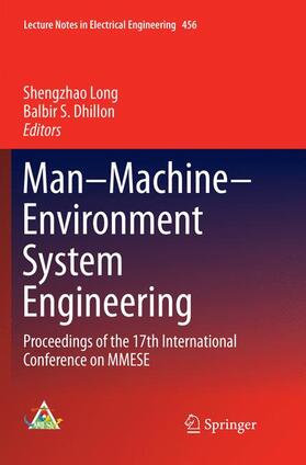 Dhillon / Long | Man¿Machine¿Environment System Engineering | Buch | 978-981-1348-33-4 | sack.de