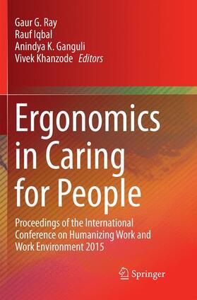 Ray / Khanzode / Iqbal | Ergonomics in Caring for People | Buch | 978-981-1352-83-6 | sack.de