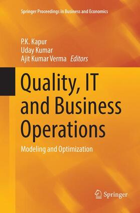 Kapur / Verma / Kumar | Quality, IT and Business Operations | Buch | 978-981-1354-32-8 | sack.de