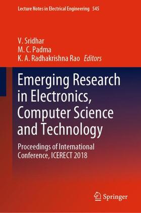 Sridhar / Padma / Rao |  Emerging Research in Electronics, Computer Science and Technology | Buch |  Sack Fachmedien