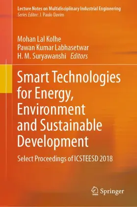 Kolhe / Suryawanshi / Labhasetwar |  Smart Technologies for Energy, Environment and Sustainable Development | Buch |  Sack Fachmedien