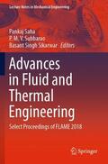 Saha / Sikarwar / Subbarao |  Advances in Fluid and Thermal Engineering | Buch |  Sack Fachmedien