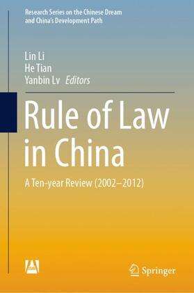 Li / Lv / Tian | Rule of Law in China | Buch | 978-981-1365-40-9 | sack.de