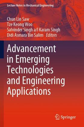 Saw / Asmara Bin Salim / Woo | Advancement in Emerging Technologies and Engineering Applications | Buch | 978-981-1500-04-6 | sack.de