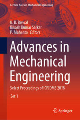 Biswal / Sarkar / Mahanta | Advances in Mechanical Engineering | Buch | 978-981-1501-26-5 | sack.de