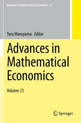 Maruyama |  Advances in Mathematical Economics | Buch |  Sack Fachmedien