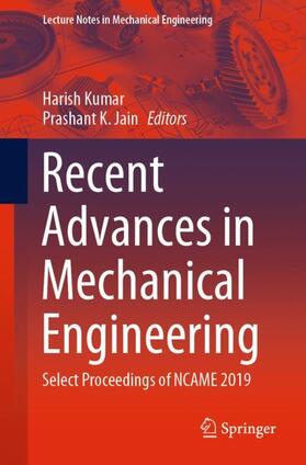 Jain / Kumar |  Recent Advances in Mechanical Engineering | Buch |  Sack Fachmedien