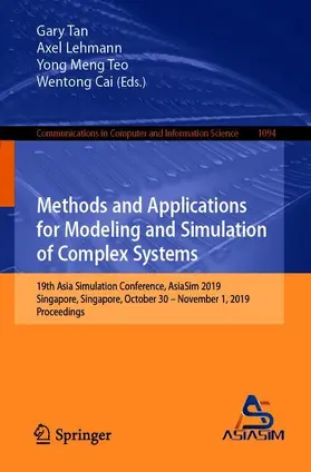 Tan / Cai / Lehmann |  Methods and Applications for Modeling and Simulation of Complex Systems | Buch |  Sack Fachmedien