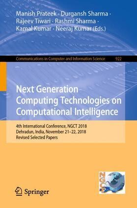 Prateek / Sharma / Kumar | Next Generation Computing Technologies on Computational Intelligence | Buch | 978-981-1517-17-4 | sack.de