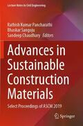 Pancharathi / Chaudhary / Sangoju |  Advances in Sustainable Construction Materials | Buch |  Sack Fachmedien