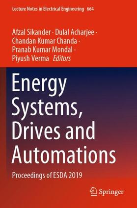 Sikander / Acharjee / Verma | Energy Systems, Drives and Automations | Buch | 978-981-1550-91-1 | sack.de