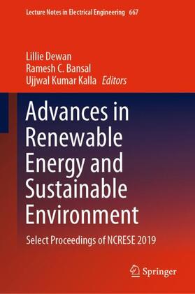 Dewan / Kumar Kalla / C. Bansal | Advances in Renewable Energy and Sustainable Environment | Buch | 978-981-1553-12-7 | sack.de