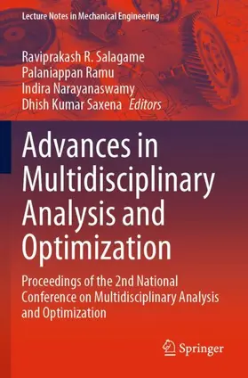 Salagame / Saxena / Ramu |  Advances in Multidisciplinary Analysis and Optimization | Buch |  Sack Fachmedien