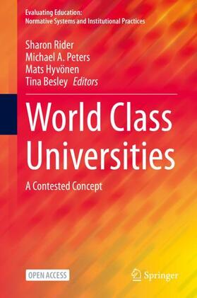 Rider / Besley / Peters |  World Class Universities | Buch |  Sack Fachmedien