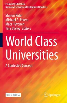 Rider / Besley / Peters |  World Class Universities | Buch |  Sack Fachmedien