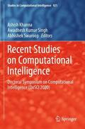 Khanna / Swaroop / Singh |  Recent Studies on Computational Intelligence | Buch |  Sack Fachmedien