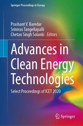 Baredar / Solanki / Tangellapalli | Advances in Clean Energy Technologies | Buch | 978-981-1602-34-4 | sack.de