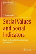 Subramanian |  Social Values and Social Indicators | Buch |  Sack Fachmedien