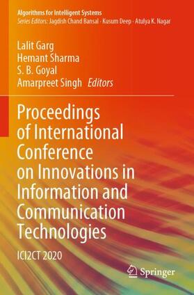 Garg / Singh / Sharma | Proceedings of International Conference on Innovations in Information and Communication Technologies | Buch | 978-981-1608-75-9 | sack.de