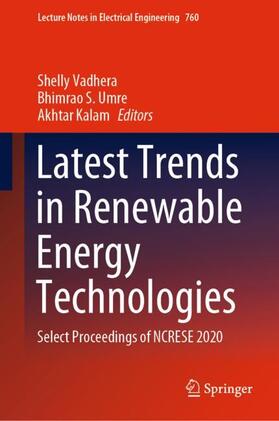 Vadhera / Kalam / Umre | Latest Trends in Renewable Energy Technologies | Buch | 978-981-1611-85-8 | sack.de