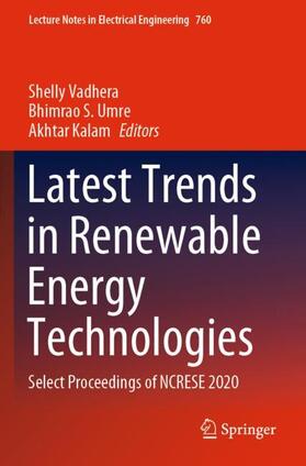 Vadhera / Kalam / Umre | Latest Trends in Renewable Energy Technologies | Buch | 978-981-1611-88-9 | sack.de