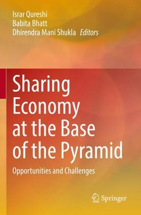 Qureshi / Shukla / Bhatt | Sharing Economy at the Base of the Pyramid | Buch | 978-981-1624-16-2 | sack.de