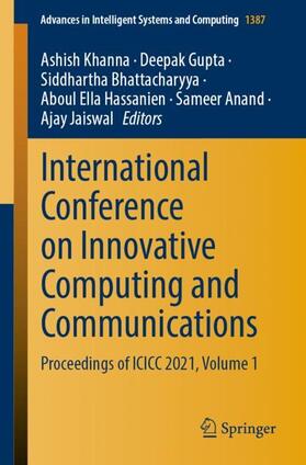 Khanna / Gupta / Jaiswal | International Conference on Innovative Computing and Communications | Buch | 978-981-1625-93-0 | sack.de
