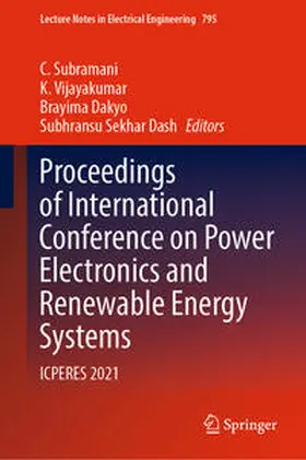 Subramani / Vijayakumar / Dakyo | Proceedings of International Conference on Power Electronics and Renewable Energy Systems | E-Book | sack.de