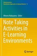 Nakayama |  Note Taking Activities in E-Learning Environments | Buch |  Sack Fachmedien