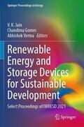 Jain / Verma / Gomes |  Renewable Energy and Storage Devices for Sustainable Development | Buch |  Sack Fachmedien