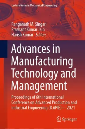 Singari / Kumar / Jain |  Advances in Manufacturing Technology and Management | Buch |  Sack Fachmedien