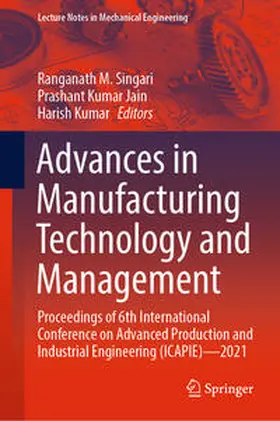 Singari / Jain / Kumar |  Advances in Manufacturing Technology and Management | eBook | Sack Fachmedien