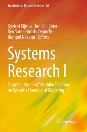 Kijima / Iijima / Nakano | Systems Research I | Buch | 978-981-1699-39-9 | sack.de