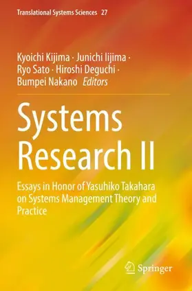 Kijima / Iijima / Nakano |  Systems Research II | Buch |  Sack Fachmedien