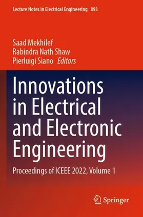 Mekhilef / Siano / Shaw |  Innovations in Electrical and Electronic Engineering | Buch |  Sack Fachmedien