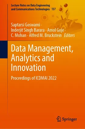 Goswami / Barara / Goje | Data Management, Analytics and Innovation | E-Book | sack.de