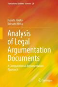 Nitta / Hirata |  Analysis of Legal Argumentation Documents | Buch |  Sack Fachmedien