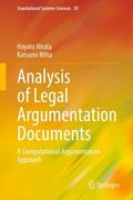 Hirata / Nitta |  Analysis of Legal Argumentation Documents | eBook | Sack Fachmedien