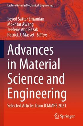 Emamian / Masset / Awang | Advances in Material Science and Engineering | Buch | 978-981-1933-06-6 | sack.de