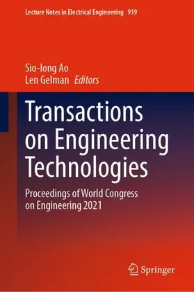 Gelman / Ao |  Transactions on Engineering Technologies | Buch |  Sack Fachmedien