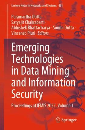 Dutta / Chakrabarti / Piuri |  Emerging Technologies in Data Mining and Information Security | Buch |  Sack Fachmedien