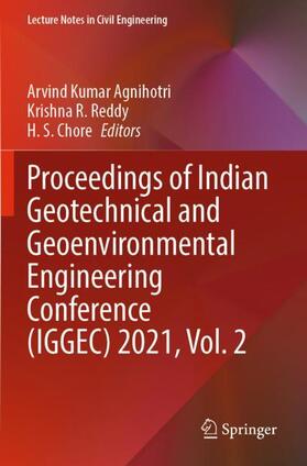 Agnihotri / Chore / Reddy | Proceedings of Indian Geotechnical and Geoenvironmental Engineering Conference (IGGEC) 2021, Vol. 2 | Buch | 978-981-1947-33-9 | sack.de