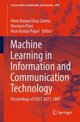 Deva Sarma / Piuri / Pujari | Machine Learning in Information and Communication Technology | E-Book | sack.de