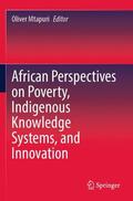 Mtapuri |  African Perspectives on Poverty, Indigenous Knowledge Systems, and Innovation | Buch |  Sack Fachmedien