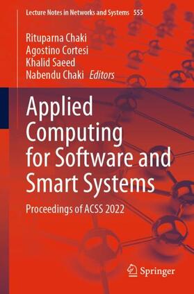 Chaki / Cortesi / Saeed |  Applied Computing for Software and Smart Systems | Buch |  Sack Fachmedien