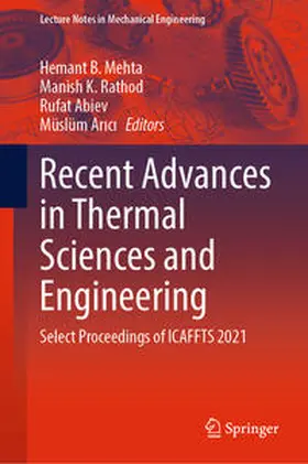 Mehta / Rathod / Abiev | Recent Advances in Thermal Sciences and Engineering | E-Book | sack.de