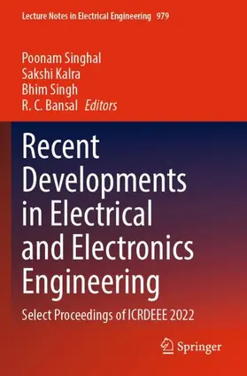 Singhal / Bansal / Kalra |  Recent Developments in Electrical and Electronics Engineering | Buch |  Sack Fachmedien