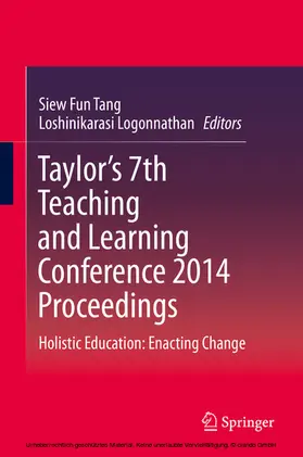 Tang / Logonnathan |  Taylor’s 7th Teaching and Learning Conference 2014 Proceedings | eBook | Sack Fachmedien