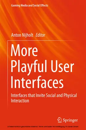 Nijholt |  More Playful User Interfaces | eBook | Sack Fachmedien